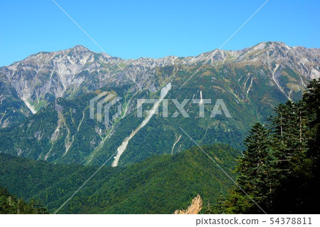 Mount Hashigatake and Mt. Kurudo from Hakudezawa 54378811