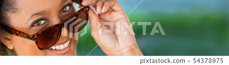 African American Woman Wearing Sunglasses 54378975
