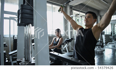 Exercise concept. Young people are playing Exercise concept. Young people are playing 54379426