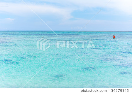 Beautiful calm sea, Nagannu Island, Okinawa, Japan 54379545