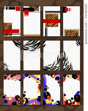 Set of editable templates of the original story . Set of editable templates of the original story . 54380565