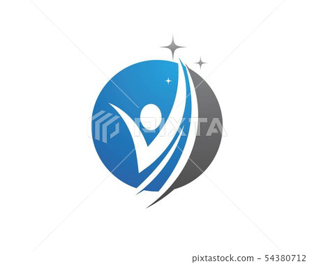 Human character logo sign 54380712