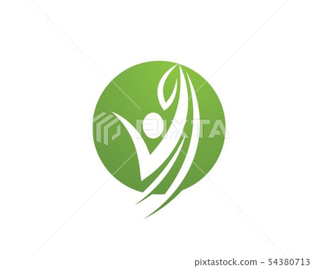 Human character logo sign 54380713
