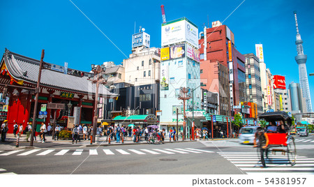 日本東京都市風景淺草寺（Kaminarimon） 54381957