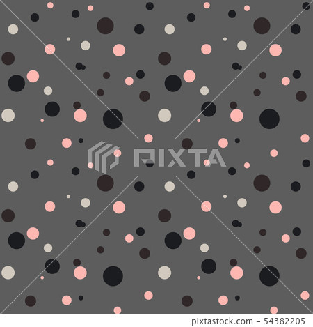 polka dot seamless vector pattern white background. Colorful polka dots background. Chaotic elements polka dot seamless vector pattern white background. Colorful polka dots background. Chaotic elements 54382205
