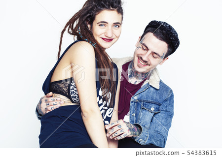 young pretty couple together, lifestyle people concept, boyfriend and girlfriend tattoo close up young pretty couple together, lifestyle people concept, boyfriend and girlfriend tattoo close up 54383615