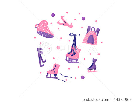 Figure skating concept. Vector illustration. 54383962