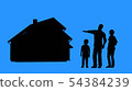 Family buying a home. Mortgage approval for house 54384239