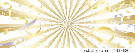 金色背景與五彩紙屑和膠帶 54386803