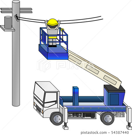 High place work vehicle (during high place work) High place work vehicle (during high place work) 54387440
