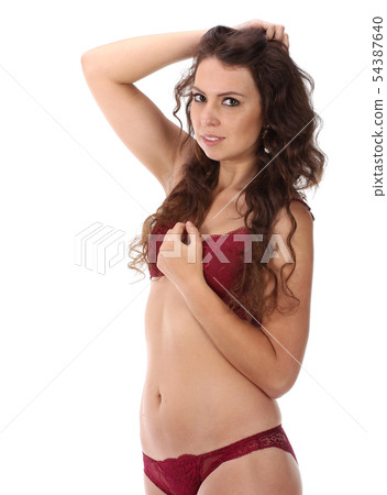 Beautiful full body brunette beauty woman in sexy underwear Beautiful full body brunette beauty woman in sexy underwear 54387640