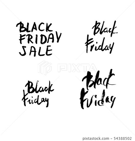 Black Friday vector text with decoration. 54388502