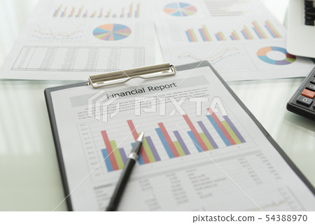 Financial graph and chart report Financial graph and chart report 54388970