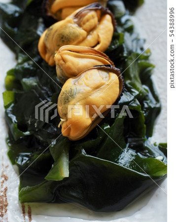 亞洲食物淡菜和海草 54388996