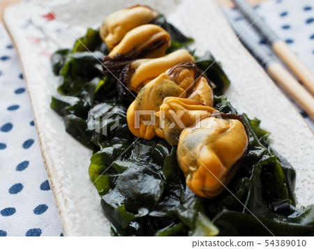 亞洲食物淡菜和海草 54389010