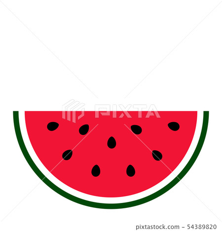 Watermelon half moon shaped section Watermelon half moon shaped section 54389820
