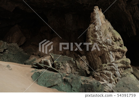 Stalagmite inside the cave. mae usu cave thailand Stalagmite inside the cave. mae usu cave thailand 54391759