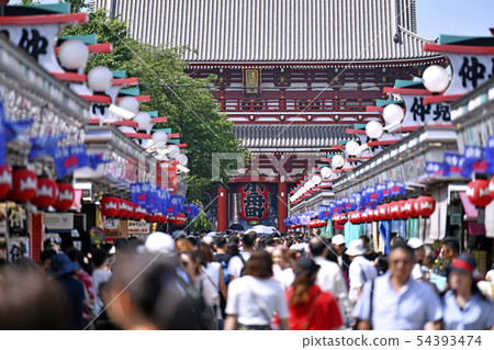 在日本Sensoji寺廟的東京市風景 54393474