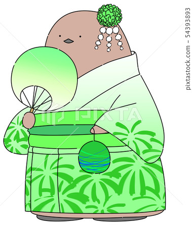 King penguin children (green uniform yukata without processing) 54393893