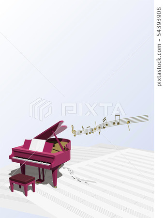 Vector illustration design CG ai grand piano music note music 54393908
