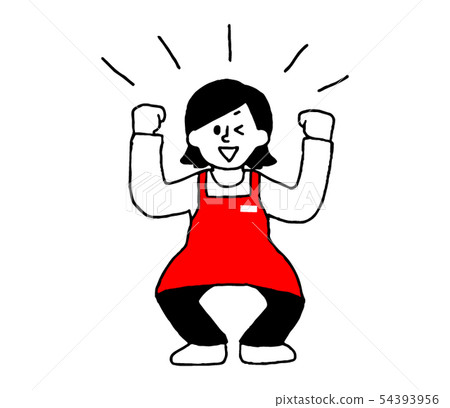 Motivational female shop assistant (simple) Motivational female shop assistant (simple) 54393956