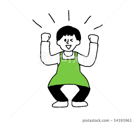 A hard-working apron-style man (simple) A hard-working apron-style man (simple) 54393961