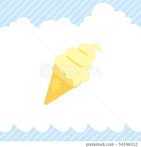 Cute soft cream [Summer icon] 54396312