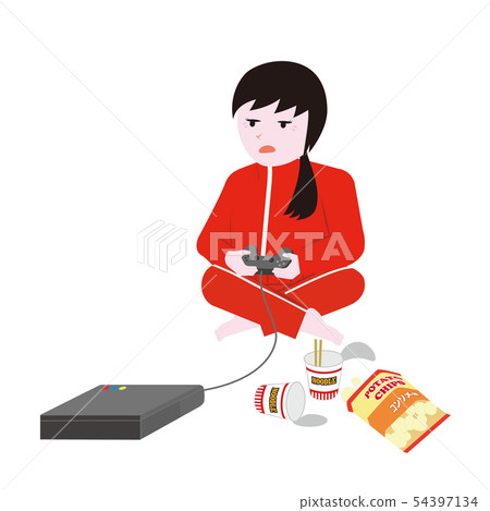 整潔的女人玩遊戲 整潔的女人玩遊戲 54397134