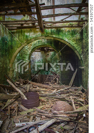 Ruins of an old house in Faial Da Terra, Sao Ruins of an old house in Faial Da Terra, Sao 54397507