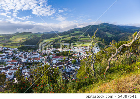 View of Agua De Pau in the south of Sao Miguel View of Agua De Pau in the south of Sao Miguel 54397541