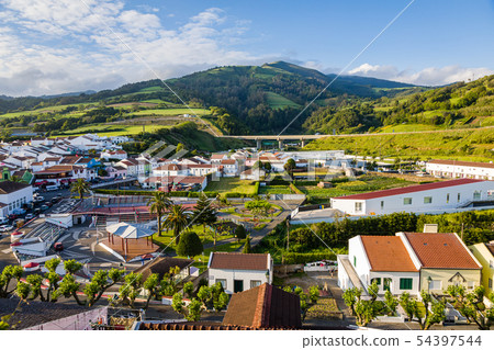View of Agua De Pau in the south of Sao Miguel View of Agua De Pau in the south of Sao Miguel 54397544