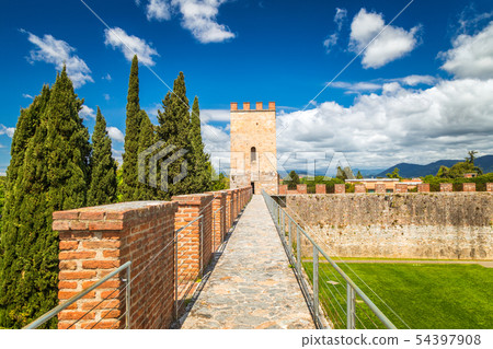 New city walls at the Cathedral Square in Pisa. New city walls at the Cathedral Square in Pisa. 54397908