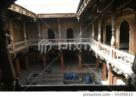 Carved wooden Palashikar wada, Palashi, Ahmednagar Carved wooden Palashikar wada, Palashi, Ahmednagar 54399018