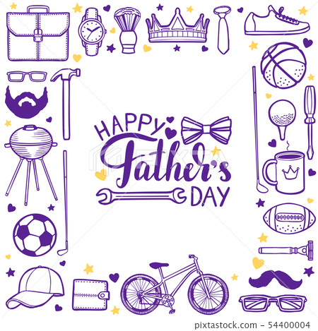 Fathers Day Template in Hand Drawn Style 54400004