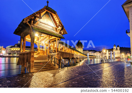 Lucerne, Switzerland, entrance to Chapel Bridge 54400192