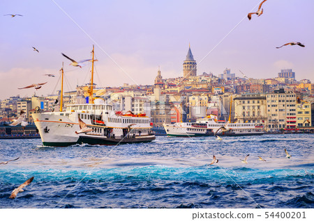 Galata tower and Golden Horn, Istanbul, Turkey 54400201