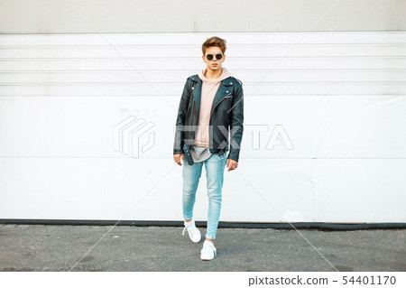 Stylish handsome young man with sunglasses  54401170
