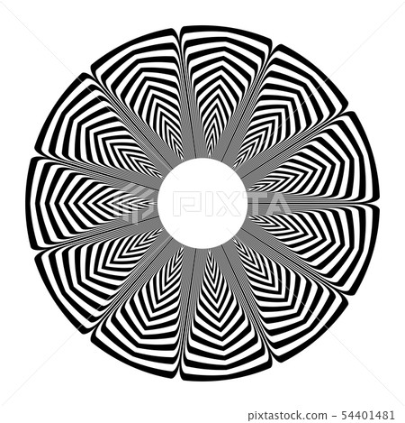 Circle geometric pattern. Design element. Lines - Stock Illustration ...
