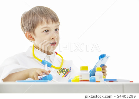 Infant, children, kids, doctor, doctor, medical, hospital play Infant, children, kids, doctor, doctor, medical, hospital play 54403299