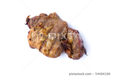 Organic cooked grilled pork chop steak with salt, 54404180