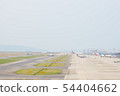 Airplanes crossing the runway 54404662