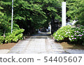 Temple gate after the rain 54405607