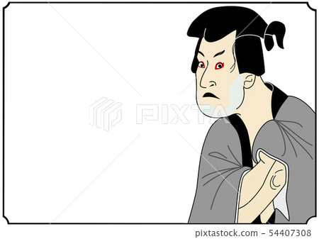 Ukiyoe-style cartoon picture gaze and character without men 54407308