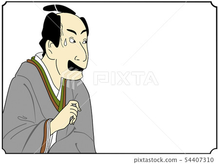 A man taken for a Ukiyo-e style cartoon picture 54407310