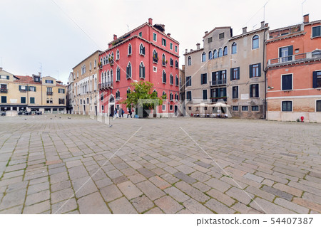 beautiful buildings in the square in Venice 54407387