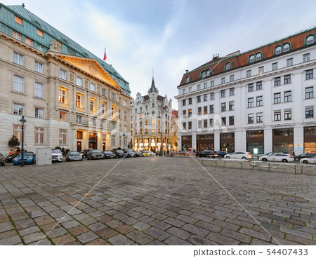 The square in the central part of Vienna after The square in the central part of Vienna after 54407433