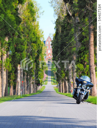 Morning touring in the early summer of the Trappist monastery Morning touring in the early summer of the Trappist monastery 54407584