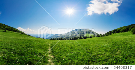 Wide view the meadows in the national park Mala 54408317