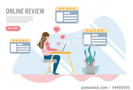 Customer review online concepts-插圖素材 [54408593] - PIXTA圖庫