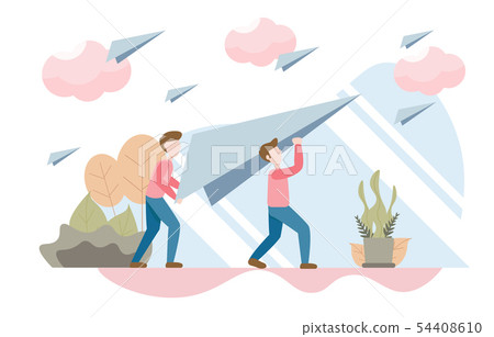 Business success concept with character Business success concept with character 54408610